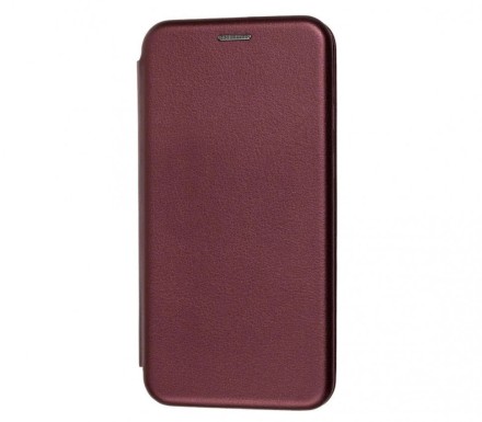 Чехол-книжка Xiaomi redmi Note 11 5G Fashion Case кожаная боковая бордовая