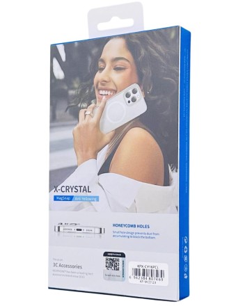 Накладка для i-Phone 16 Pro Keephone X-Crystal MagSnap прозрачный