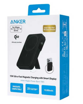Powerbank с беспроводной зарядкой Anker A1654  10000mAh 1USB/1C (A1641) черный