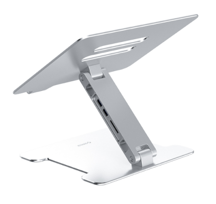 Охлаждающая подставка c USB-хабом для ноутбука Orico LST-2AS 1xUSB2.0/1xUSB3.0/SD серебристая
