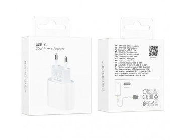Сетевое зар. устр. Borofone BA100A 1C 20W белое