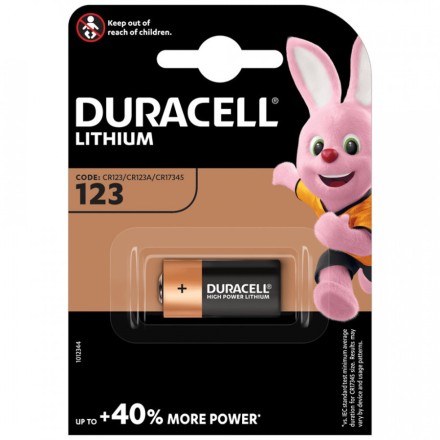 Литиевый элемент питания Duracell CR123A/BL1