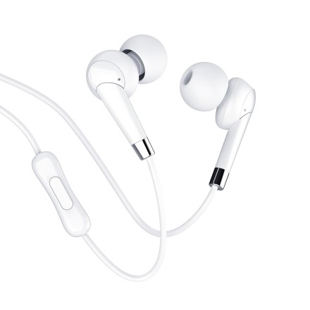 Стереонаушники Hoco M58 Amazing с микрофоном 1.2м белые