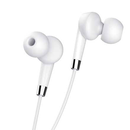 Стереонаушники Hoco M58 Amazing с микрофоном 1.2м белые
