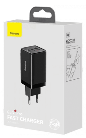 Сетевое зар. устр. Baseus GaN5 Pro Fast Charger 1USB+2C 65W CCGP120201 черное